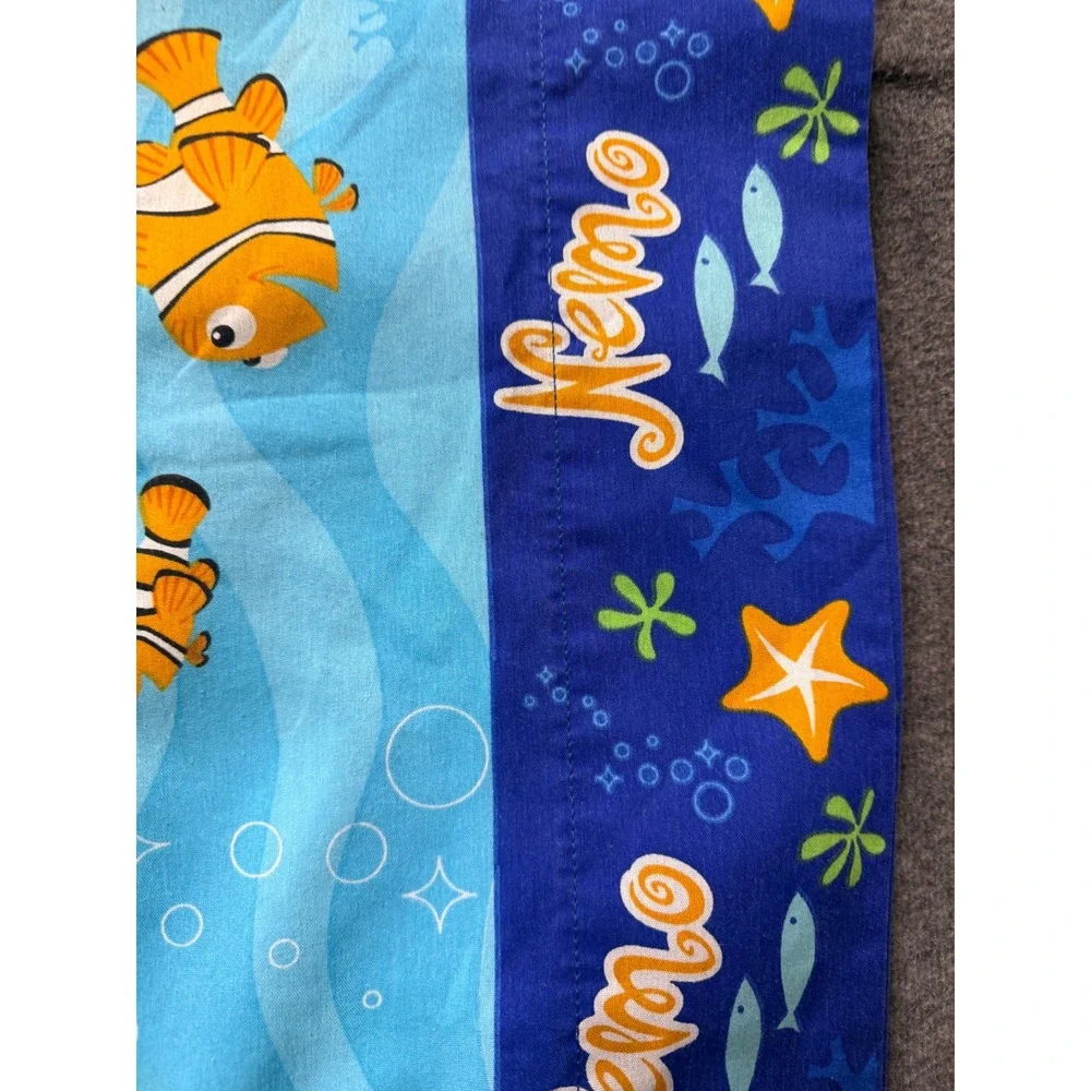 Disney Pixar Finding Nemo Twin Flat Sheet Blue Orange Marlin Clownfish Bedding